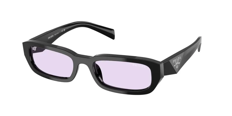 Prada Woman Prada PR B06S 16K40J Sunglasses Acetate Black Violet Squared Normal