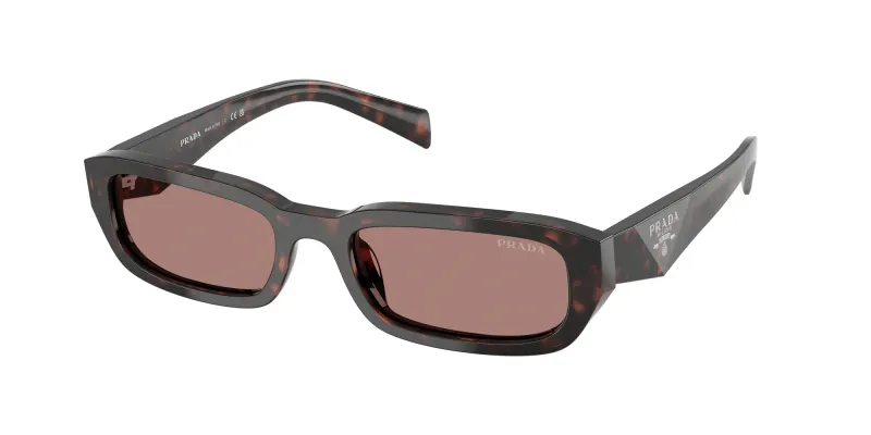 Prada Woman Prada PR B06S 17N60B Sunglasses Acetate Turtle Brown Squared Normal