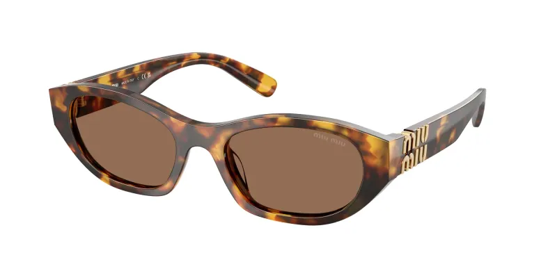 Miu Miu Woman Miu Miu MU A03S 14L60M Sunglasses Acetate Turtle Brown Geometric Normal