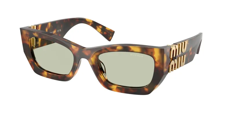 Miu Miu Woman Miu Miu MU 09WS 14L50O Sunglasses Acetate Turtle Green Squared Normal