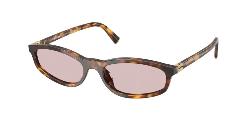 Miu Miu Woman Miu Miu MU A06S 14L4I0 Sunglasses Acetate Turtle Pink Geometric Normal