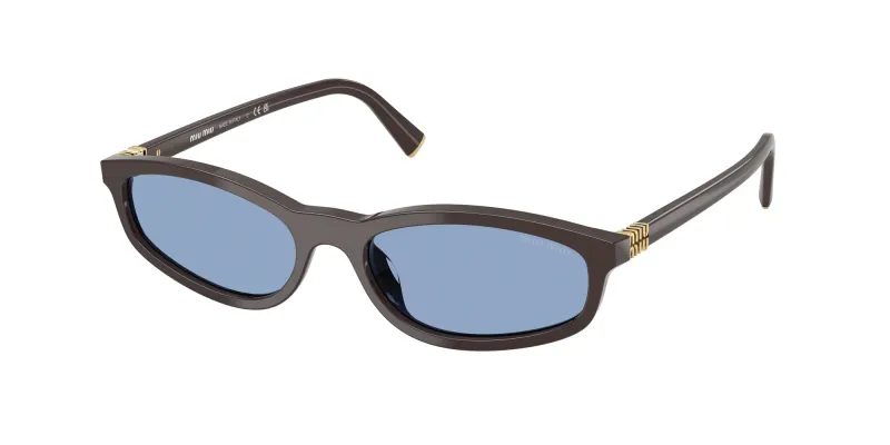 Miu Miu Woman Miu Miu MU A06S 22C60O Sunglasses Acetate Brown Blue Geometric Normal