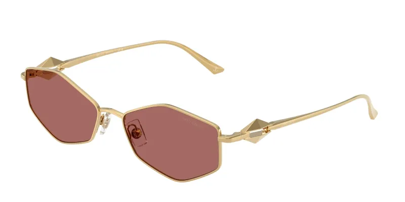 Jimmy Choo Woman Jimmy Choo JC4017 302369 Sunglasses Metal Gold Violet Round Normal