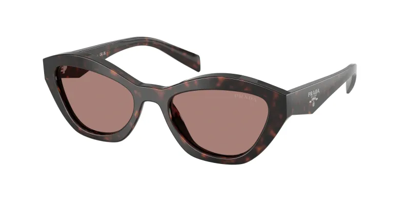 Prada Woman Prada PR A02S 17N60B Sunglasses Acetate Turtle Brown Butterfly Normal
