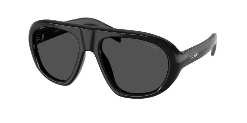 Prada Woman Prada PR C05S 16K08Z Sunglasses Acetate Black Grey Geometric Normal