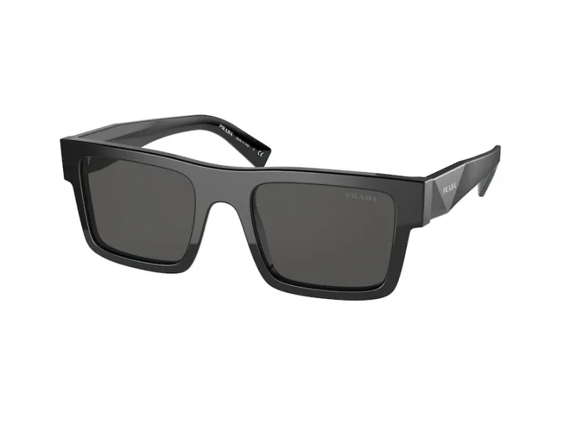 Prada Man Prada PR 19WS 1AB5S0 Sunglasses Acetate Black Grey Squared Normal