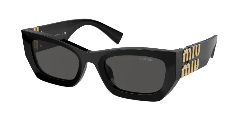Miu Miu Woman Miu Miu MU 09WS 1AB5S0 Sunglasses Acetate Black Grey Squared Normal