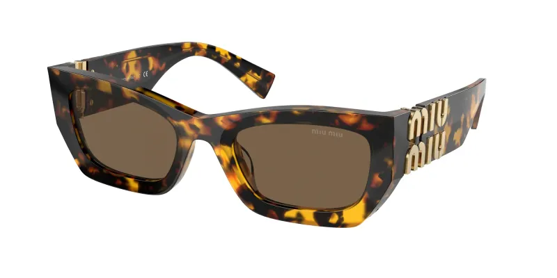 Miu Miu Woman Miu Miu MU 09WS VAU06B Sunglasses Acetate Turtle Brown Squared Normal