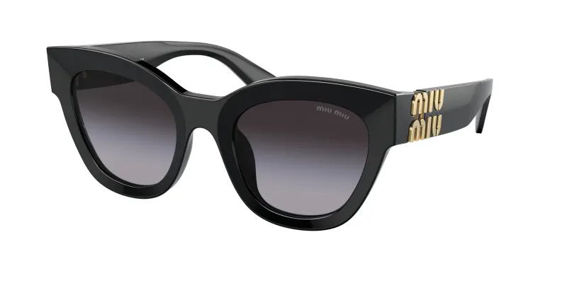 Miu Miu Woman Miu Miu MU 01YS 1AB5D1 Sunglasses Acetate Black Grey Squared Normal Shaded