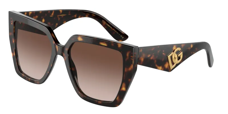 Dolce & Gabbana Woman Dolce & Gabbana DG4438 502/13 Sunglasses Acetate Turtle Brown Squared Normal Shaded