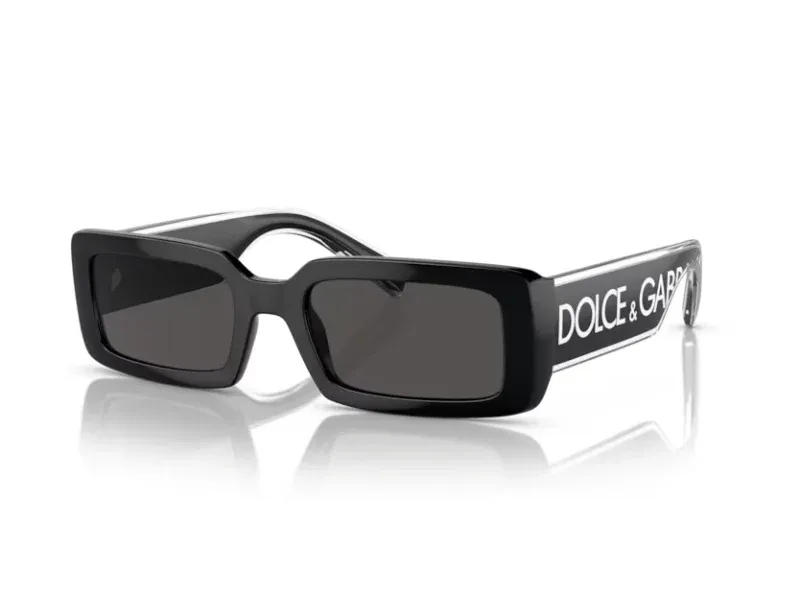 Dolce & Gabbana Woman Dolce & Gabbana DG6187 501/87 Sunglasses Injected Black Grey Squared Normal