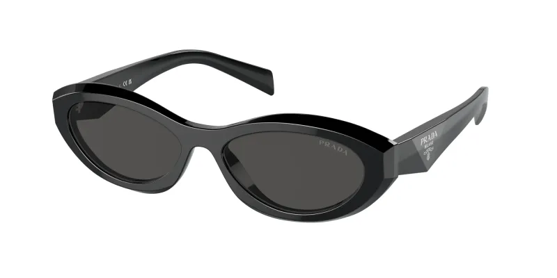 Prada Woman Prada PR 26ZS 16K08Z Sunglasses Acetate Black Grey Geometric Normal