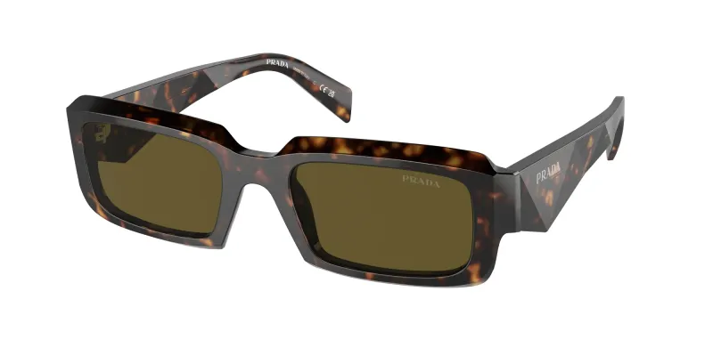 Prada Man Prada PR 27ZS 19J09Z Sunglasses Acetate Green Brown Geometric Normal
