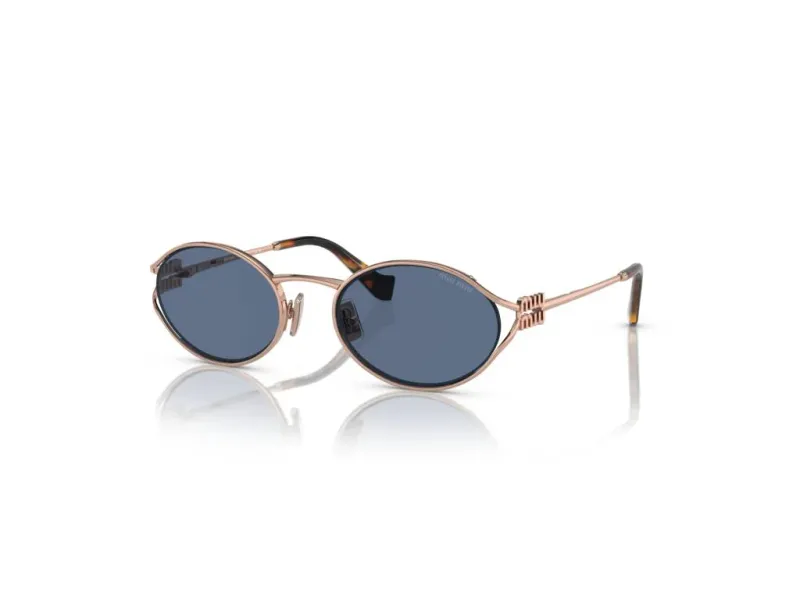 Miu Miu Woman Miu Miu MU 52YS ZVF1V1 Sunglasses Metal Pink Blue Round Normal