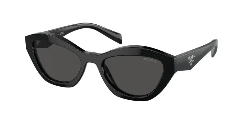 Prada Woman Prada PR A02S 16K08Z Sunglasses Acetate Black Grey Butterfly Normal