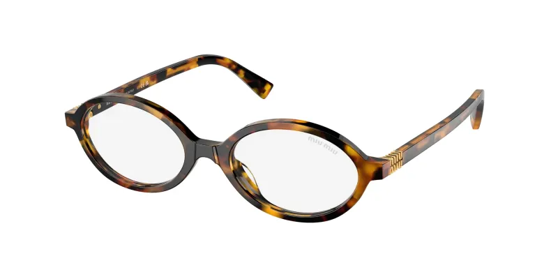 Miu Miu Woman Miu Miu MU 04ZS VAU08N Sunglasses Acetate Turtle Transparent Round Normal