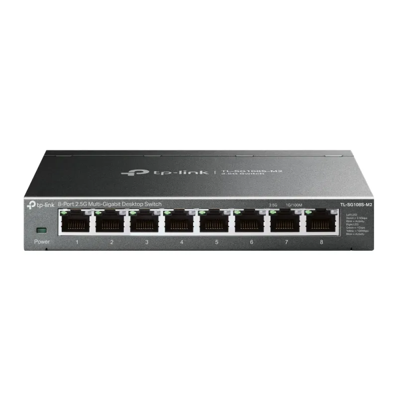 TP-Link TL-SG108S-M2 network switch Unmanaged L2 2.5G Ethernet (100/1000/2500) Desktop Black
