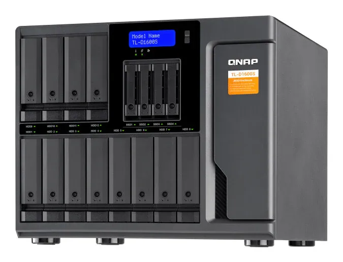 QNAP TL-D1600S storage drive enclosure HDD/SSD enclosure Black, Grey 2.5/3.5