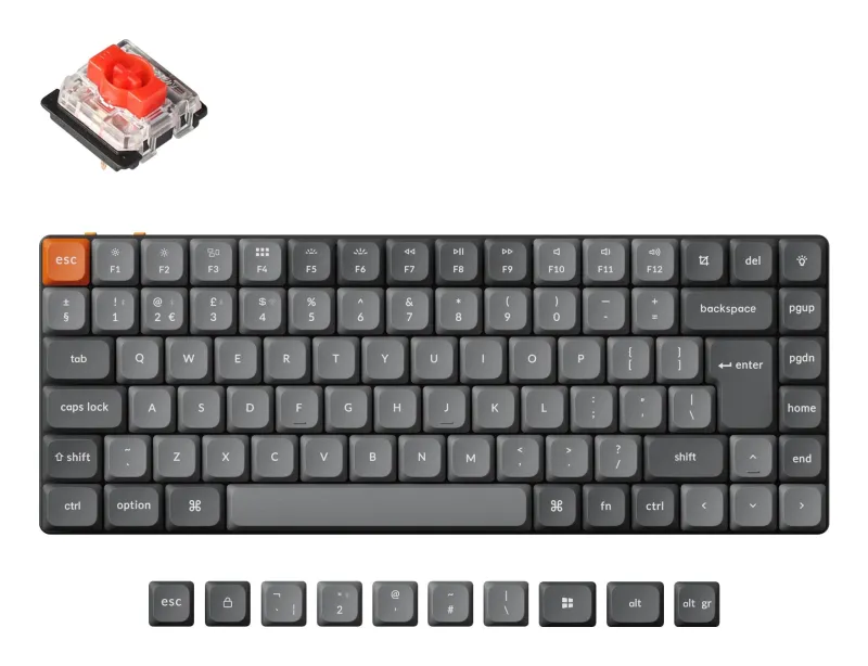 Keychron K3 Max keyboard Universal USB + RF Wireless + Bluetooth QWERTY UK English Grey