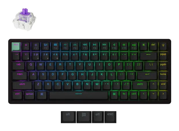 Keychron K2H-J1-UK keyboard Gaming USB + RF Wireless + Bluetooth QWERTY UK English Black