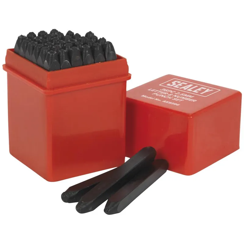 Sealey 36 Piece Letter and Number Punch Set