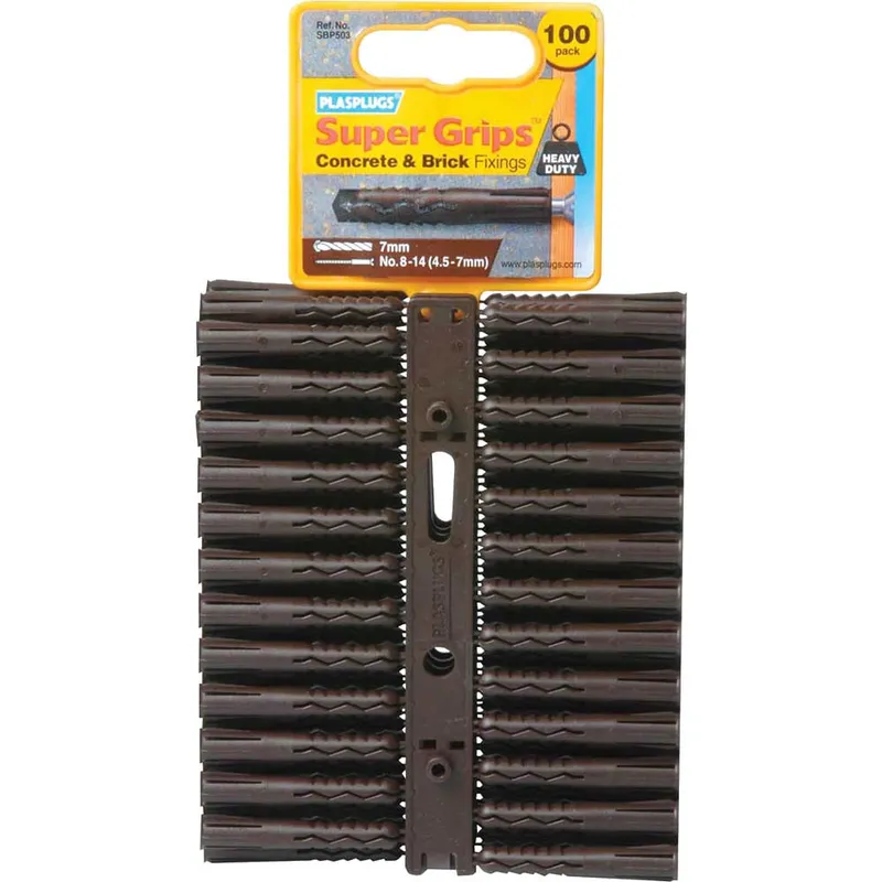 Plasplugs Heavy Duty Super Grips Concrete and Brick Fixings