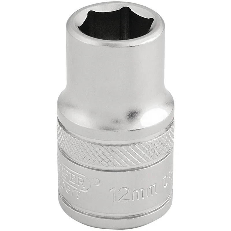 Draper 1/2" Drive Satin Finish Hexagon Socket Metric