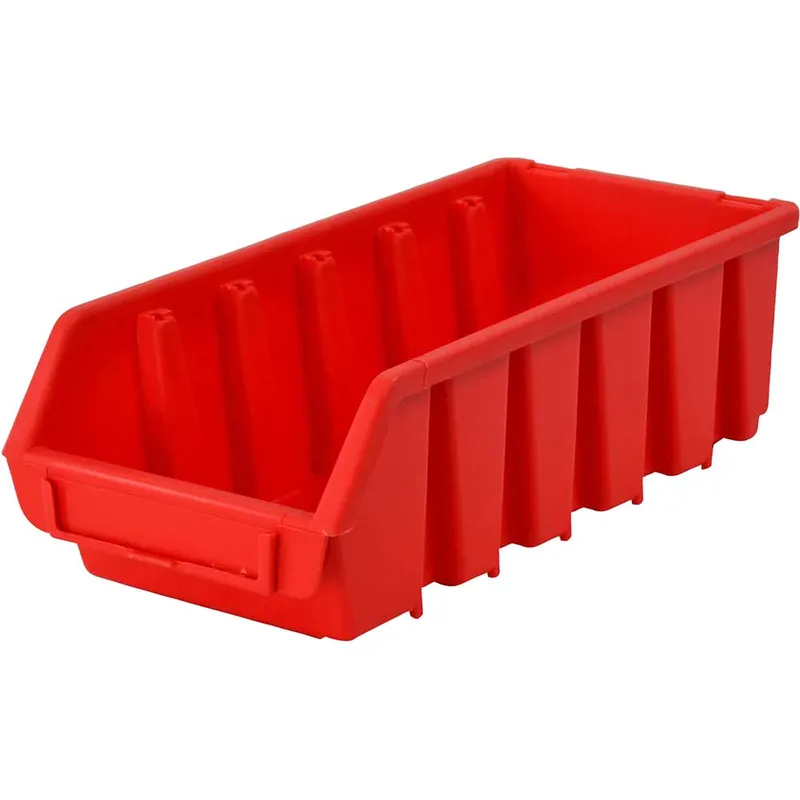 Faithfull Ergobox Interlocking Storage Bin Red