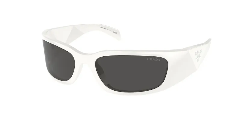 Prada PR A14S 1425S0 Woman Sunglasses Acetate White Grey Butterfly Normal