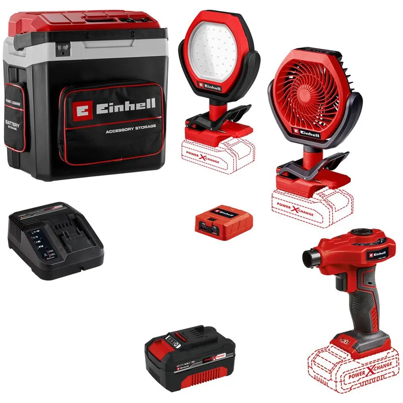 Einhell CAMPER 18v Cordless Cool Box and Warmer with Camping Accessory Kit