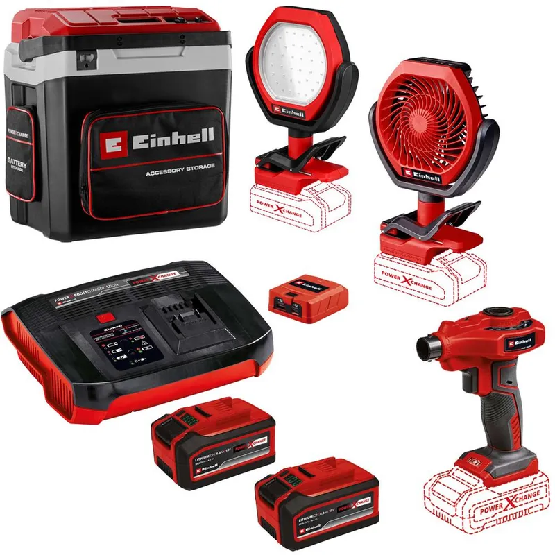 Einhell CAMPER 18v Cordless Cool Box and Warmer with Camping Accessory Kit