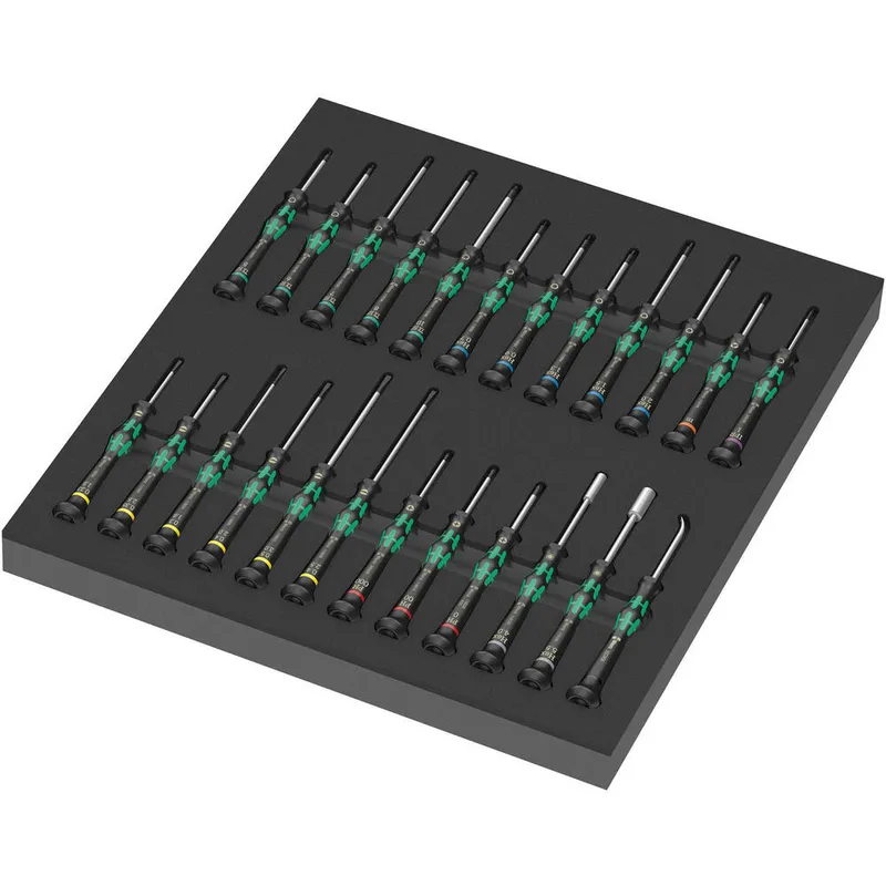 Wera 9715 24 Piece Foam Insert Kraftform Micro Screwdriver Set