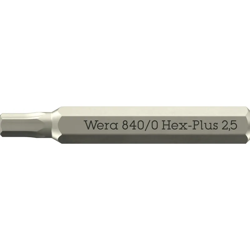 Wera 840/0 4mm Hex Drive Hex Plus Micro Screwdriver Bits