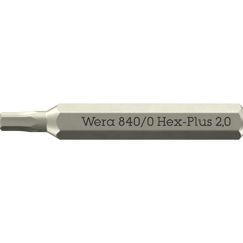 Wera 840/0 4mm Hex Drive Hex Plus Micro Screwdriver Bits