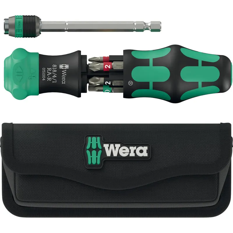 Wera Kraftform Kompakt 6 Piece 20 RA-R Ratchet Screwdriver Set and Pouch