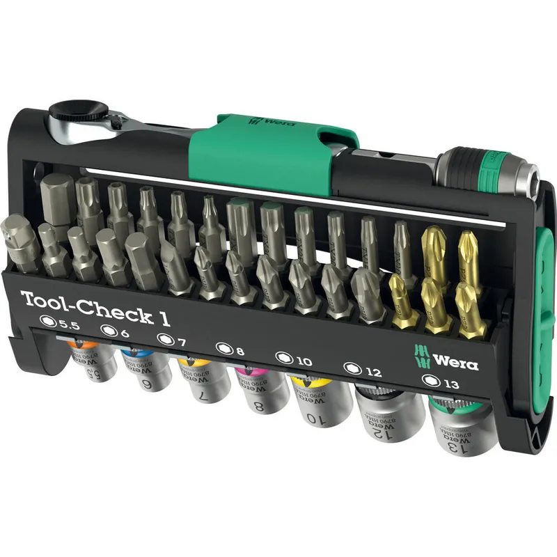 Wera Tool Check 38 Piece 1/4" Drive Hexagon Socket and Screwdriver Bit Set
