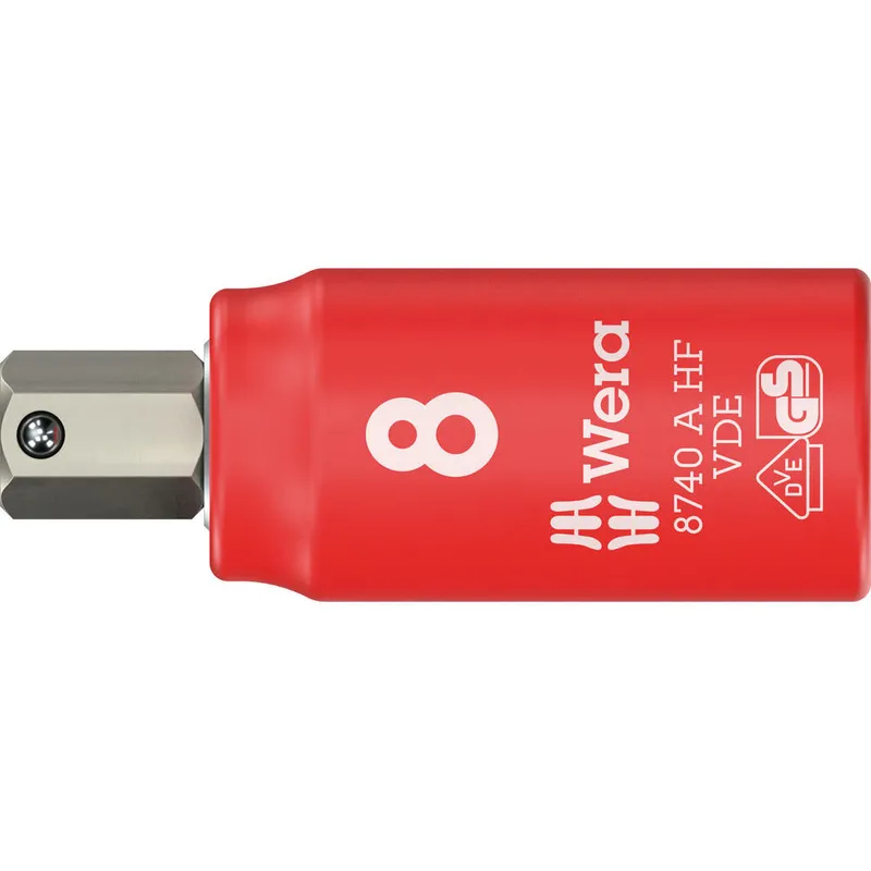Wera 8740 A HF Zyklop VDE Insulated 1/4" Drive Hexagon Bit Socket
