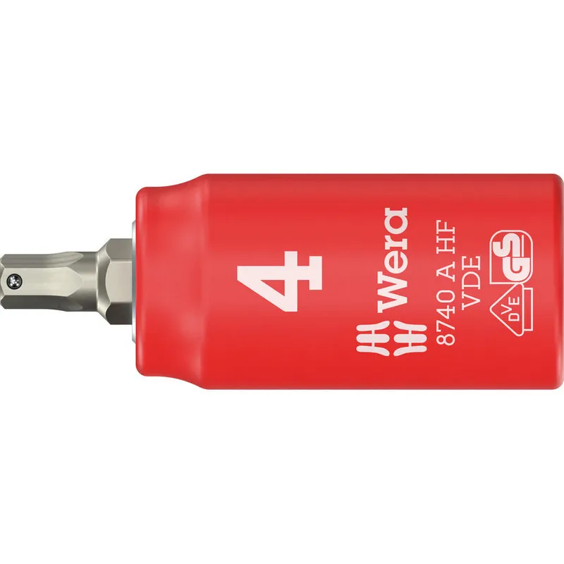 Wera 8740 A HF Zyklop VDE Insulated 1/4" Drive Hexagon Bit Socket