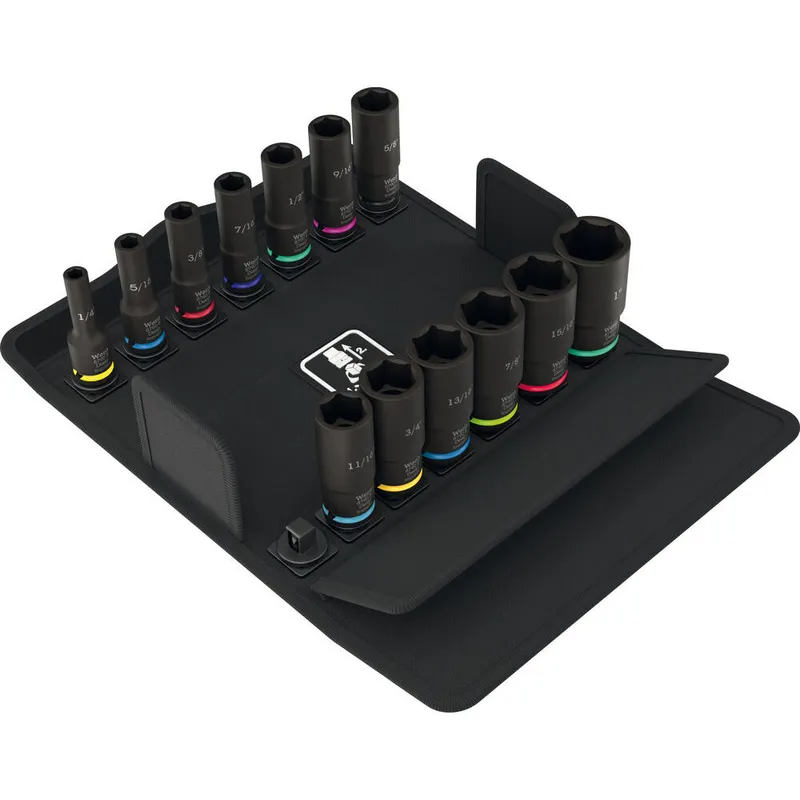 Wera 8790 B Impaktor 13 Piece 3/8" Drive Deep Hexagon Impact Socket Set Imperial