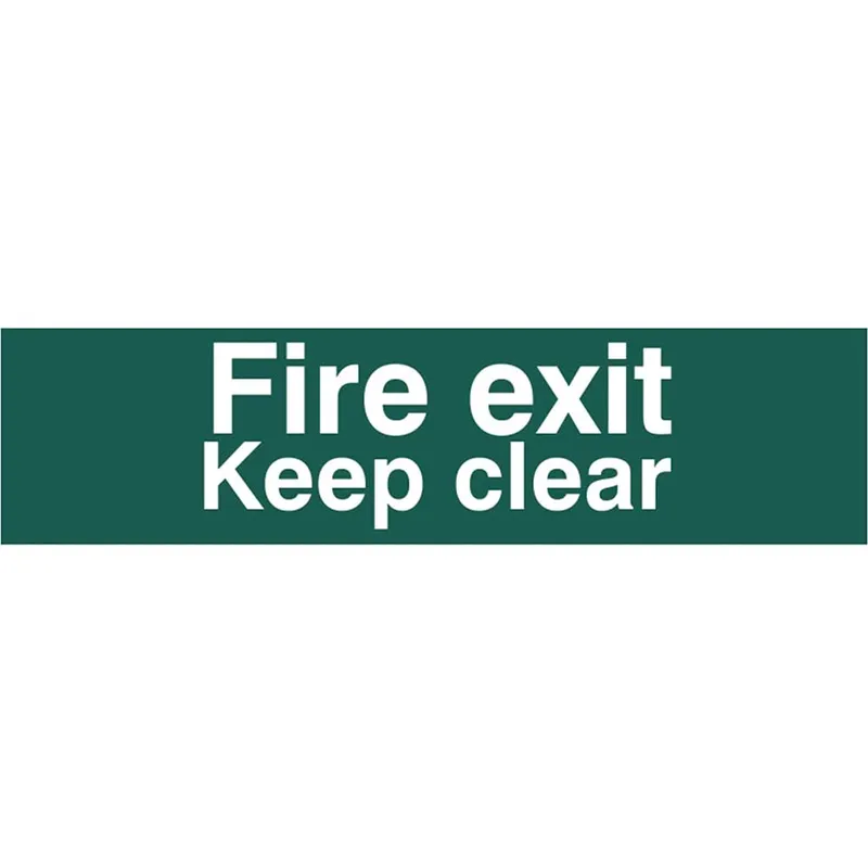 Scan Fire Exit Keep Clear Sign