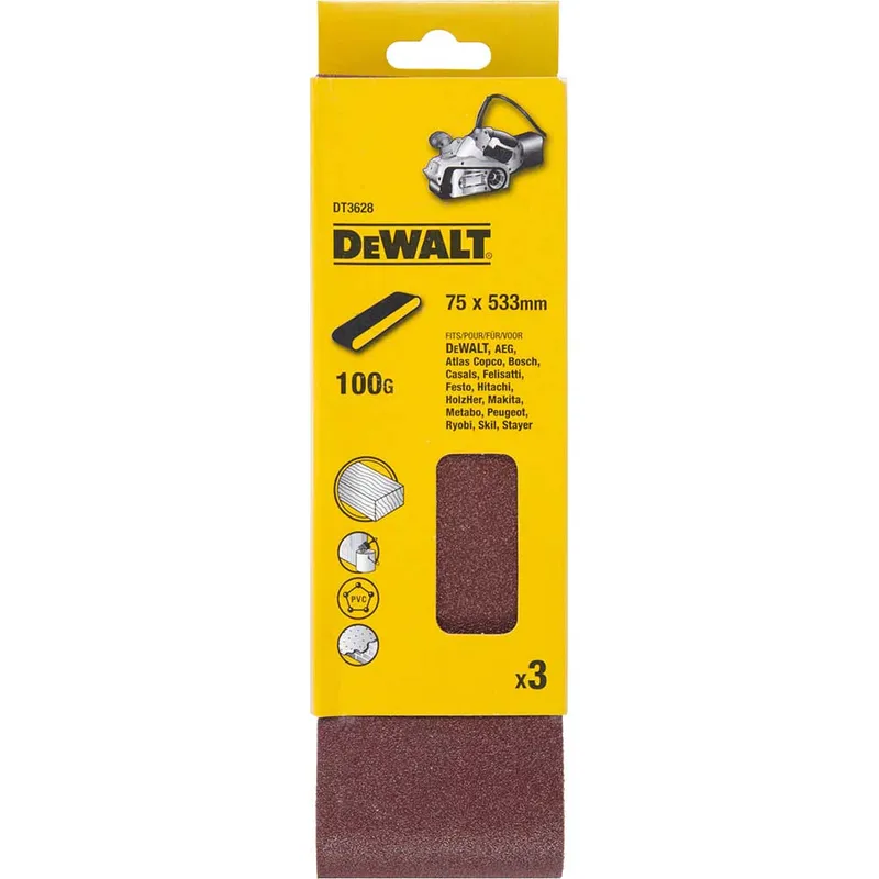 DeWalt 75 x 533mm Sanding Belts