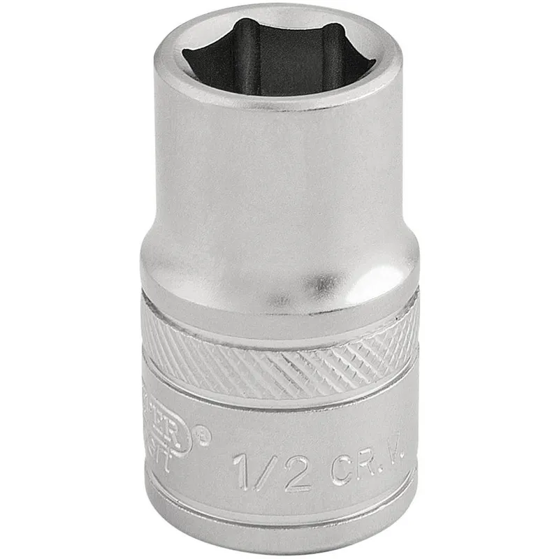 Draper 1/2" Drive Satin Finish Hexagon Socket Imperial