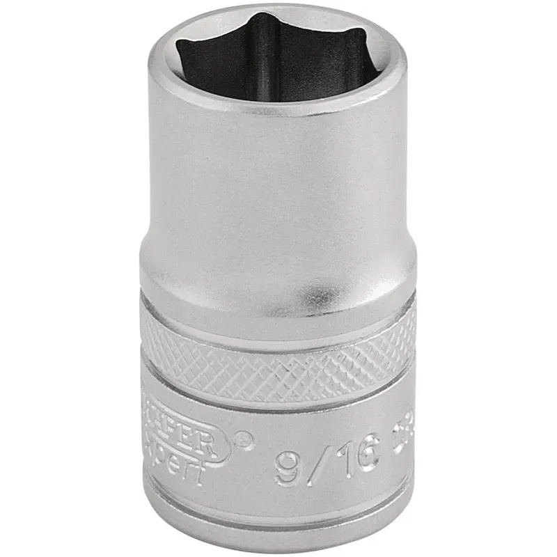 Draper 1/2" Drive Satin Finish Hexagon Socket Imperial