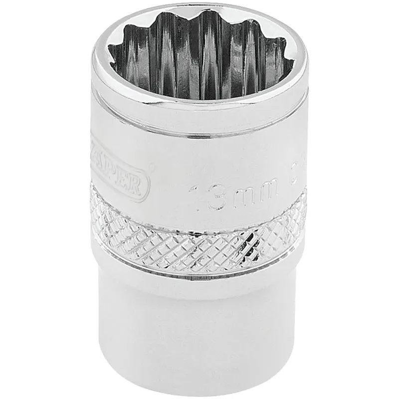 Draper 3/8" Drive Polished Finish Hi Torq Bi Hexagon Socket Metric