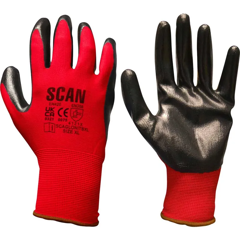 Scan Palm Dipped Nitrile Gloves