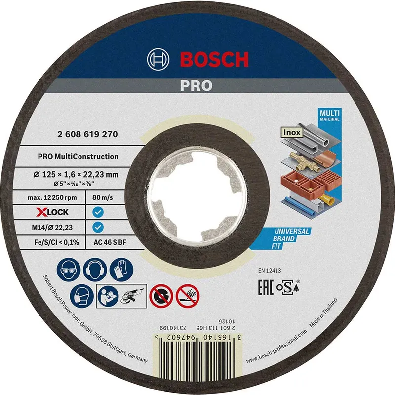 Bosch PRO X Lock MultiConstruction Multi Material Cutting Disc
