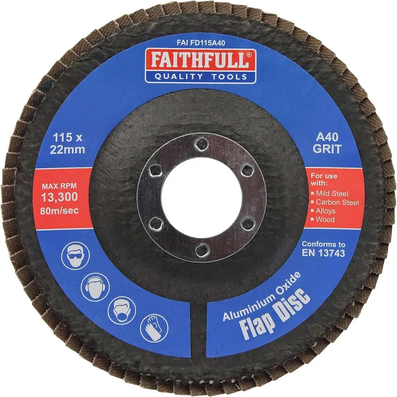 Faithfull Aluminium Oxide Abrasive Flap Disc