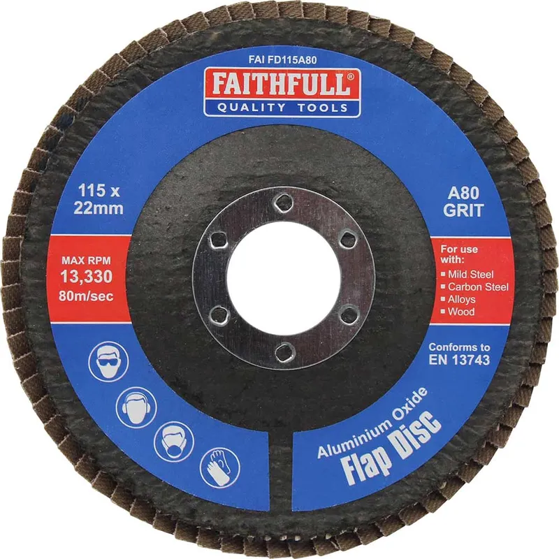 Faithfull Aluminium Oxide Abrasive Flap Disc