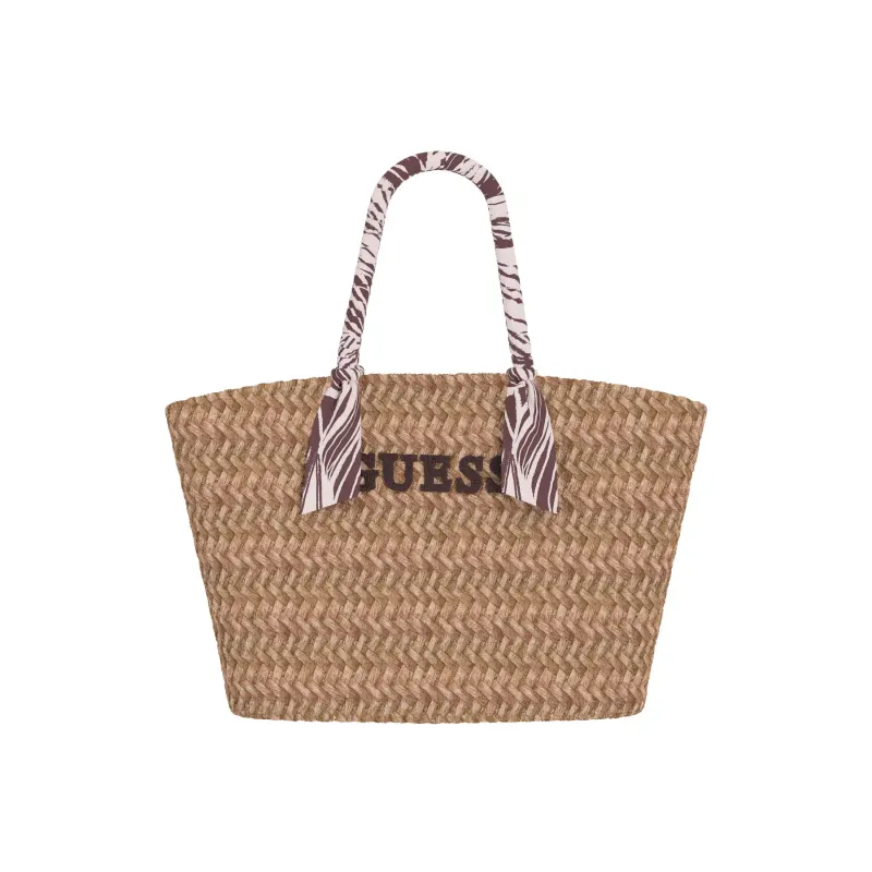 Women's straw beach bag Guess