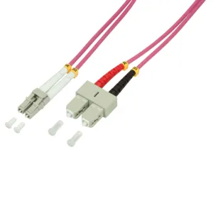 LogiLink 1m LC-SC InfiniBand/fibre optic cable Pink